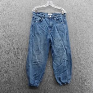 Frame Chill Denim Jogger Jeans 28 Blue Medium Wash‎ Womens High Rise Cotton